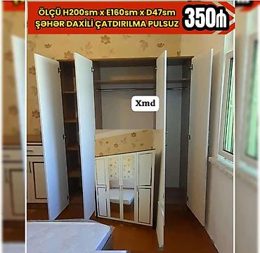 mebel desdi: - Dolab: 4 qapılı geyim dolabı - Ölçü: H200 sm x E160 sm x D47 sm - — 1