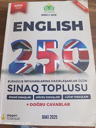 Тесты: Nərgiz Nəcəf İngilis dili 250 sınaq toplusu 4cü nəşr (2 ci əl ) — 1