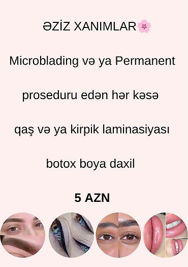 dodaq permanenti: Xanımlar üçün gözəllik xidmətləri: - Qaş proseduru edən hər kəsə — 1