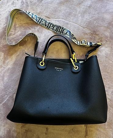 Çantalar: Emporio Armani qadın çantası (ORIGINAL) - Rəng: qara, xırda — 1