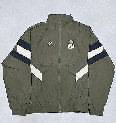 кызыл бел: Ветровка Adidas x Real Madrid - Цвет: оливково‑зеленый с контрастными — 2
