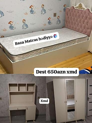 usaq ucun metbex mebeli: Uşaq/yeniyetmə otağı üçün mebel dəsti Tərkibi: - Tək nəfərlik çarpayı — 1