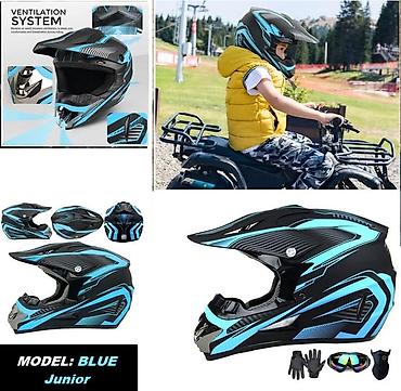 bbs 14: Dečja motocross/ATV kaciga – model: BLUE Junior - Tip: integralna — 1