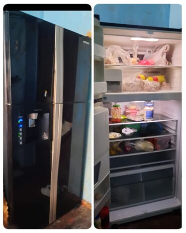 Холодильник Hitachi, No frost, Двухкамерный, цвет - Черный