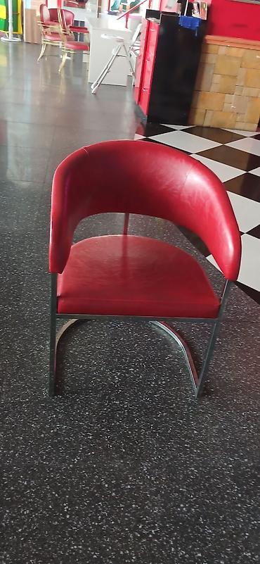 salon oturacaqlari: Metal, Dəri — 5
