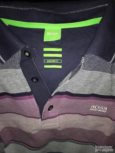 Majice: Majica na kratke rukave, L, M, Hugo Boss, bоја - Lila, Pamuk — 2