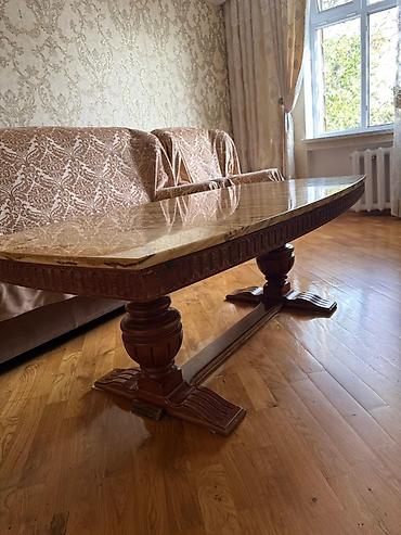 Salon masaları: Oniks daş üstlü klassik salon masası - Üst: Təbii oniks daş lövhə – — 4