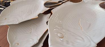 alat za tehnoplankton kupujemprodajem: Set porcelanskih tanjira u obliku ribe - Materijal: porcelan, bela — 3