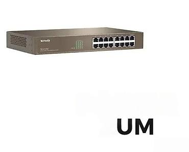 Modemi, ruteri i mrežni uređaji: Tenda TEG1016D – 16-portni gigabitni ne­managed switch - 16x RJ45 — 4