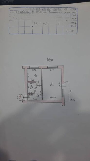 Продажа квартир: 1 комната, 31 м², Индивидуалка, 3 этаж, Косметический ремонт