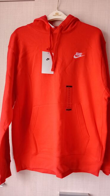 Толстовки: Мужская толстовка, M (EU 38), Nike, Новый, цвет - Красный, Платная доставка