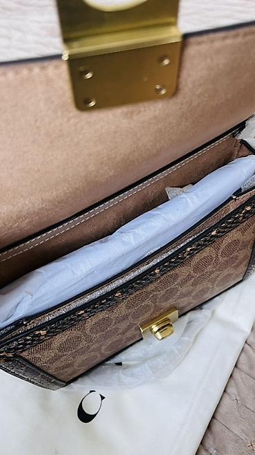 lining бу: Сумка Coach, оригинал. Фирменная канва+кожа+змеиная кожа. Канва coach — 8