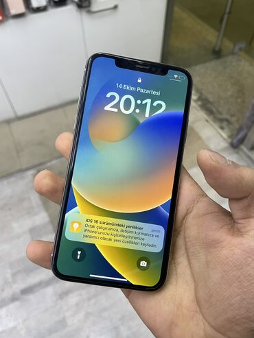 купить бу iphone 6: IPhone X, 64 GB, Ağ, Zəmanət, Face ID, Simsiz şarj