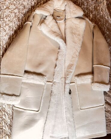 детские флисовые кофты: Пальто, M, цвет - Бежевый