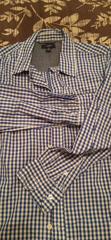 детские рубашки обманки: Детский топ, рубашка, цвет - Синий, Б/у