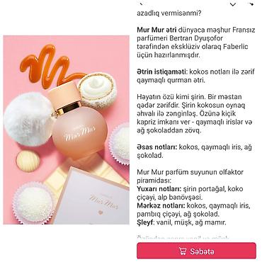 qadın kurtkasi: Faberlic Mur Mur qadın ətiri Mur Mur – fransız parfumeri Bertran — 1