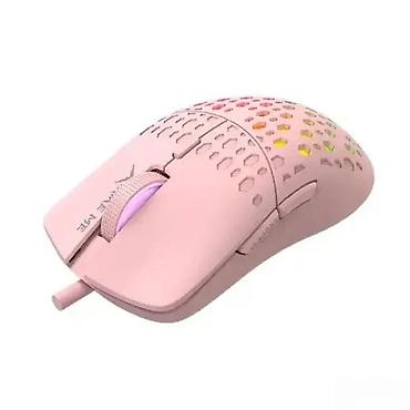 ps5 cena: Gejmerski žičani miš – roze, ultralaki dizajn sa RGB osvetljenjem - — 7