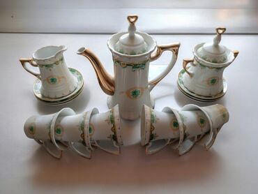 çay serviz: Çay dəsti, rəng - Ağ, Keramika, 6 nəfərlik
