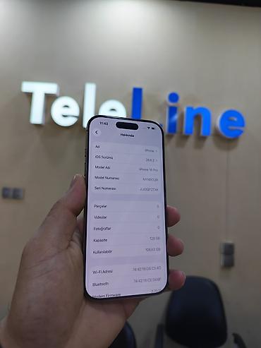iphone charger: IPhone 16 Pro, 128 GB, Desert Titanium, Zəmanət, Simsiz şarj, Face ID — 3