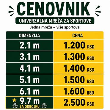 crivit marka: Akcija! Mreža za Odbojku, Tenis, Badminton i Nožni Fudbal Prodajem — 2