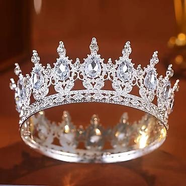 Aksesoari za kosu: Luksuzna kruna/tiara sa bogatim baroknim dizajnom - Materijal: legura — 9