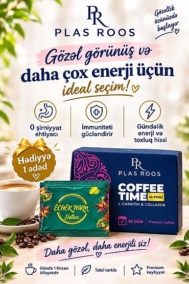 İçkilər: ☕ PLAS ROOS Coffee Time – 2X Effektli Premium Qəhvə! ✨ Günə enerjili — 1