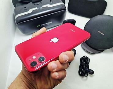 Apple iPhone: IPhone 11, Б/у, 64 ГБ, Красный, Наушники, 91 % — 10