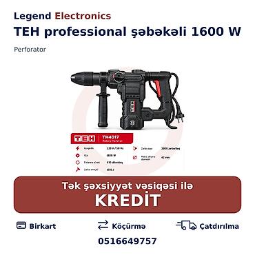 kreditle drel: Elan başlığı: Perforator TEH professional şəbəkəli 1600 W TEH TH4017 — 1