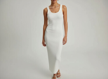 sukienka biała obcisła: 4F, Women`s dress, size XS (EU 34)