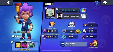 Digər oyun və konsollar: Brawl Stars hesabı – yüksək göstəricili profil - Kupa: 43,439 (mövsüm