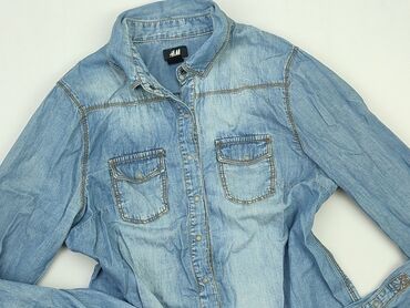 bluzki niebieska damskie: Shirt, H&M, S (EU 36), condition - Very good