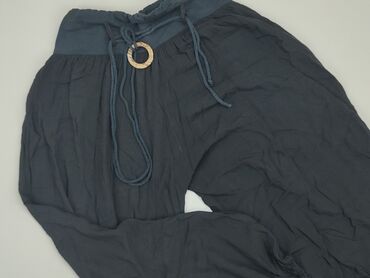 szare dresy joggery damskie: Material trousers, S (EU 36), condition - Good