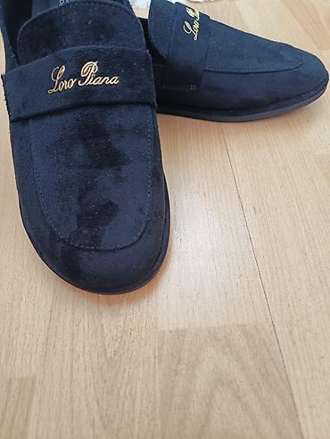 loro piana: Loro Piana “Open Walk” mokasinləri - Rəng: qara - Material: zamşa — 1