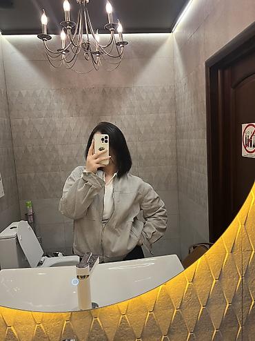 джинсы zara: Женская джинсовая курта 
Серого цвета — 1