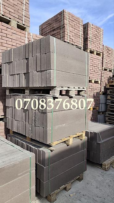 Тротуарные бордюры: Тротуарный бордюр, Бетонный, Овальный, 1000 — 24