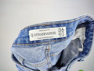 jeansy straight pull and bear: Stradivarius, Jeansy damskie, rozmiar S — 4