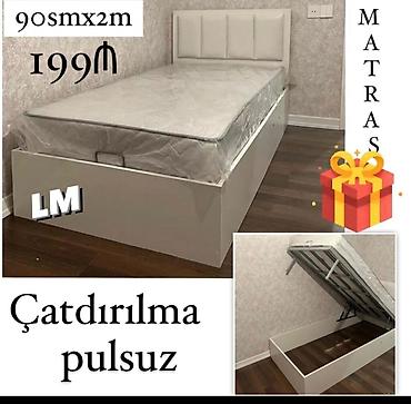 Çarpayılar: Yeni, Təknəfərlik çarpayı, Bazalı, Matras ilə, Siyirməsiz, Azərbaycan — 3