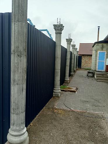 Железобетонные столбы для заборов: Декоративные монолитные колонны из бетона Римский колона куйуп Беребиз — 14