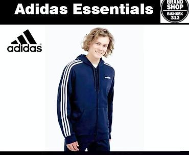 флис: Мужская толстовка, M, 2XL, L, Adidas, Новый, цвет - Синий, Платная доставка, Самовывоз — 1
