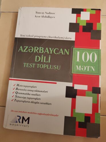 100 mətn kitabı: Azərbaycan dili test toplusu 100 mətin