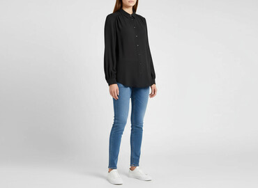 zara bluzki basic: H&M, Koszula damska, rozmiar M