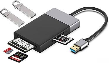 USB çoxaldıcı 6in1 USB 3.0Usb çoxaldici "card reader 6in1 usb 3.0" 6