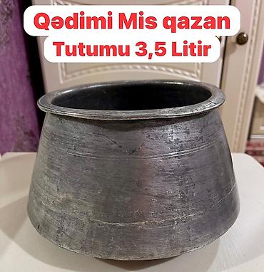 Qədimi mis dolma qazanı - Material: qalın döyülmə mis - Forma: geniş