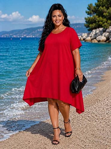 helanke prevod: Lepršava letnja haljina A-kroja sa kratkim rukavima - Model: široka — 7