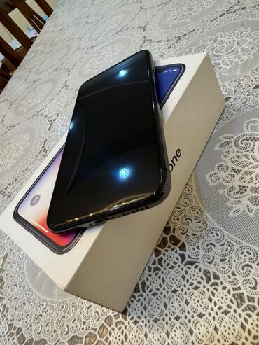 iphone x qiymeti irsad: IPhone X, 64 GB, Qara