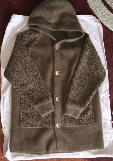 пальто из альпаки: Пальто, Осень-весна, Альпака, Короткая модель, Без подкладки, 2XL (EU 44)