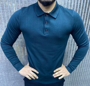 Sviterlər: Kişi üçün uzunqol polo sviter. - Dörd rəng variantı: tünd — 7