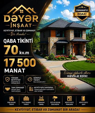 qapi: Dəyər İnşaat – Modern villaların tikintisi və təmiri - Sahə: 200 kv.m — 2