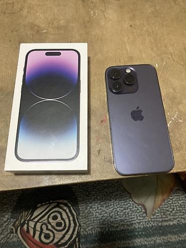 Apple iPhone: IPhone 14 Pro, Б/у, 128 ГБ, Deep Purple, Кабель, 78 % — 13