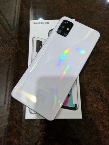 samsung galaxy a51 kontakt home: Samsung Galaxy A51, 128 GB, rəng - Ağ, Sensor, Barmaq izi, İki sim kartlı